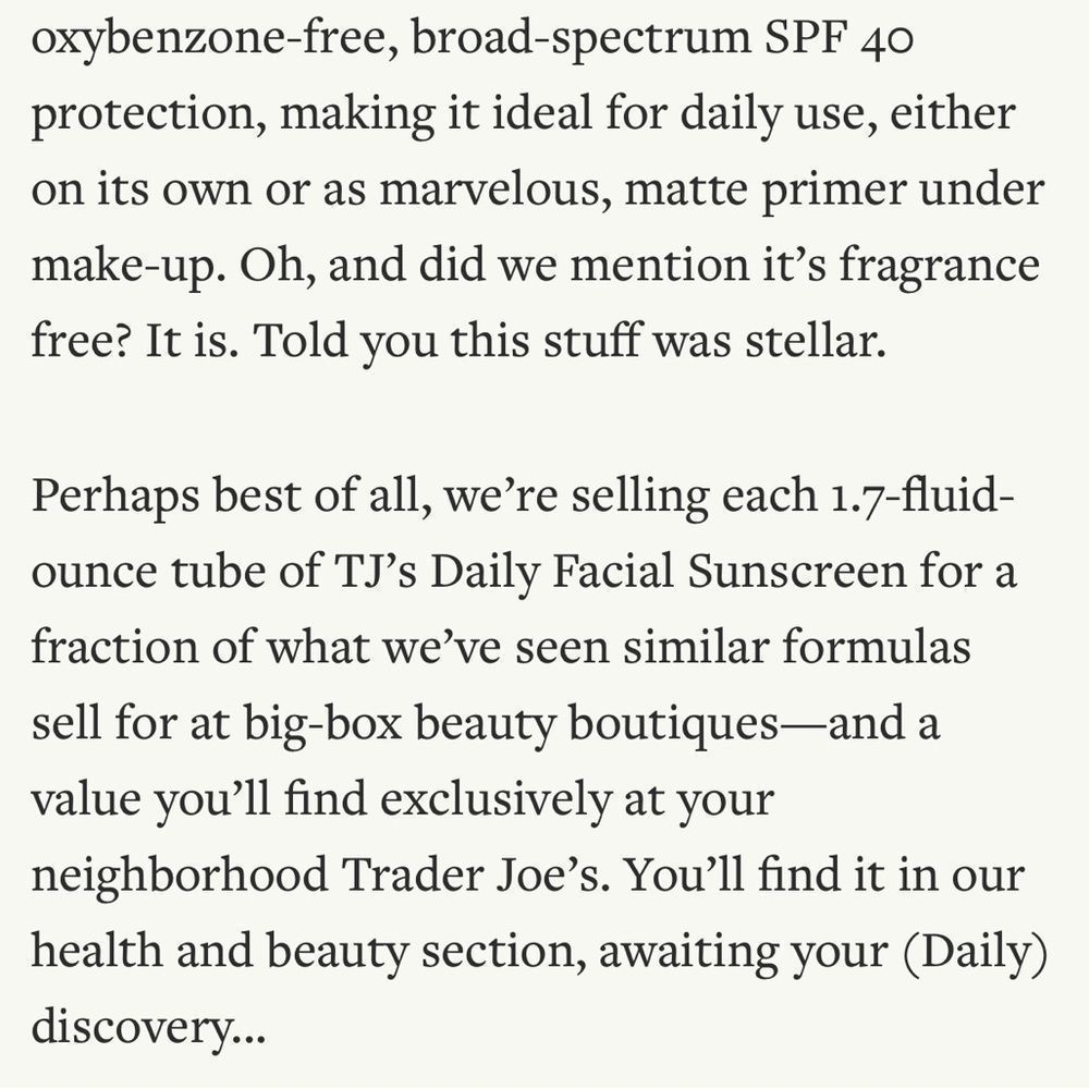 $12❤️‍🔥 LAST 1! Trader Joe’s Daily Facial Sunscreen SPF40 ☀️ NEW IN BOX Face - Picture 4 of 5